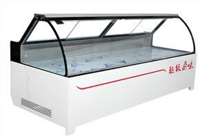 Fridge tal-vetrina tal-laħam tat-tkessiħ tal-arja tal-ħġieġ tal-ark